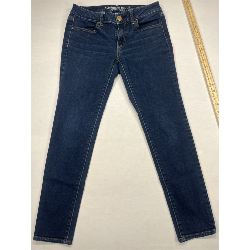 Women's American Eagle Short Jean Ankle Super Stretch Pants 30 X 26 Size 6